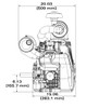 Vanguard 31hp Electric Start V twin Engine 1-1/8" X 4" - Muffler included