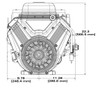 Vanguard 40hp EFI MARINE V twin Engine 1-1/8" X 4"