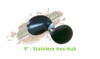 9" PROPELLER - STAINLESS - HEX HUB - 5/8" HEX