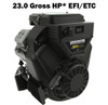 Vanguard 23hp EFI Electric Start V twin Engine 1-1/8" X 4" - Muffler included