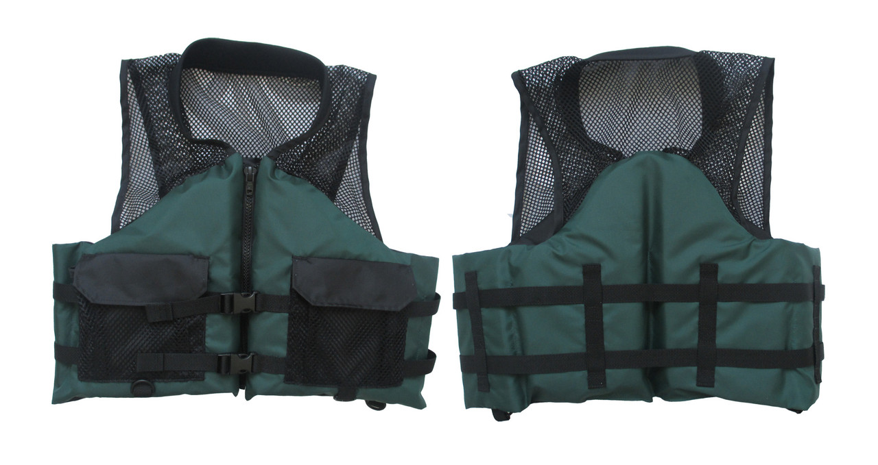 Mesh Green Life Jacket for Hunters & Fishermen - Mud-Skipper