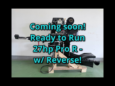 Mud-Skipper 27hp PRO R Surface Drive Ready to Run - w/ Reverse, Fuel tank and leads