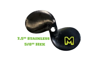 7.5" PROPELLER - STAINLESS - HEX HUB - 5/8" HEX
