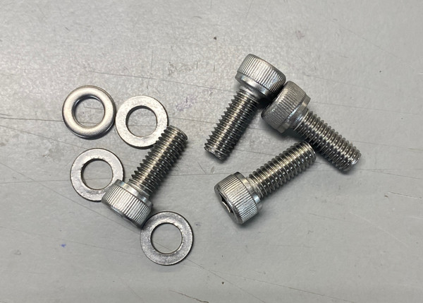 FEATHER LITE SURFACE DRIVE CLUTCH COVER SCREWS (4PCS + WASHERS)