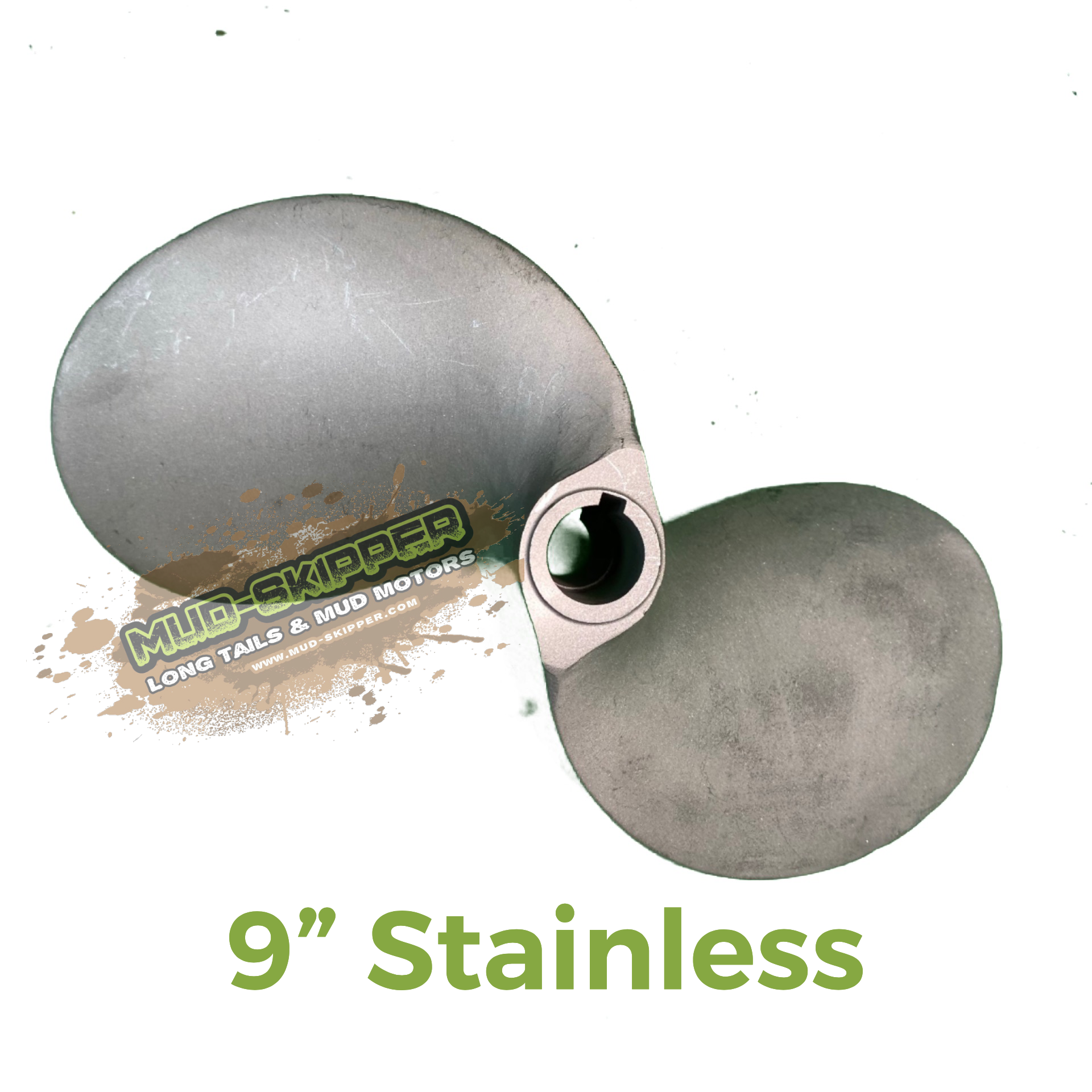 9" PROPELLER - STAINLESS - TAPERED & KEYED