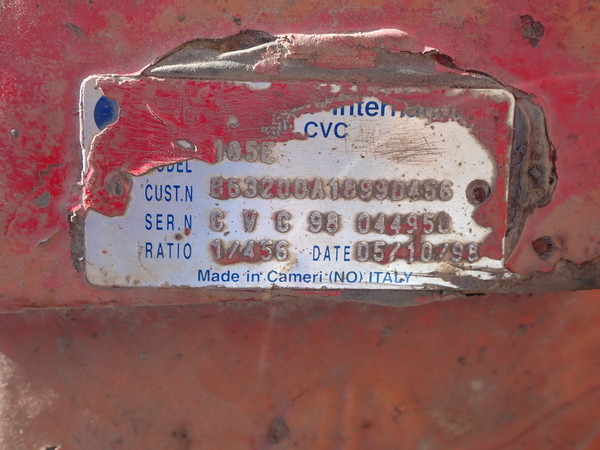 1998 Rockwell International 185E Diff Ratio: 1/456