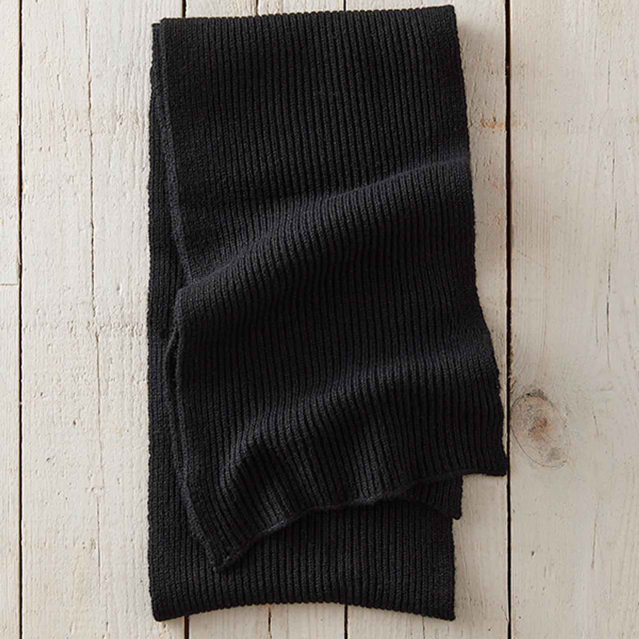 Mens Cashmere Ribbed Scarf