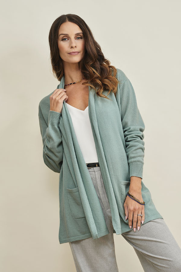 Lydia Cashmere Drape Cardigan
