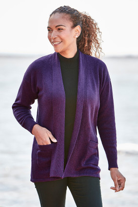 Georgina 4 Ply Cashmere Wrap Cardigan in Victory