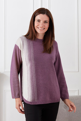 Selene 4 Ply Cashmere Pixel Turtle Neck Sweater in Vintage