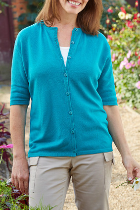 Ivy Short Sleeve Cashmere Cardigan