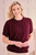 Annie Short Sleeved Pure Cashmere Sweater Rich Claret