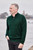 William 4 Ply Zip-Up Cashmere Turtle Neck in bottle