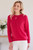 Rose 4 Ply Cashmere Crew Neck Sweater in Lipstick