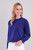 Evelyn Cashmere Crew Neck in French Navy