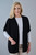 Barbara Cashmere Cocoon Cardigan in Black