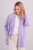 Georgina 4 Ply Cashmere Edge to Edge Cardigan in Delphinium
