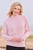 Maxine 4 Ply Cashmere Cable Turtle Neck Sweater in Baby Pink