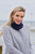 Cashmere 4 Ply Cable Neckwarmer in Navy