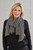Pure Cashmere Houndstooth Stole in black & white