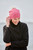 Cashmere Cable Bobble Hat in Poinsettia