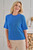 Bridget Short Sleeve Cashmere Sweater in Riviera