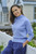 Molly Cashmere Button Turtle Neck Summer Sky