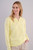 Sinead 4 Ply Cashmere Zip Collar in Lemonade