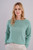 Vivianne Cashmere Purl Knit Crew Neck in Mermaid