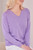 Melissa 2 Ply V-Neck Cashmere Sweater in Periwinkle