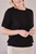 Marie Cashmere Short Sleeved Sweater in Black