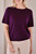 Marie Cashmere Short Sleeved Sweater in Rich Claret