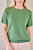 Marie Cashmere Short Sleeved Sweater in Cricket