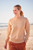 Cashmere 6 Ply Cable Crew Size M Safari