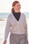 Cashmere 4 Ply Rib Short Cardigan Size M Marble