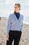 Cashmere 4 Ply Rib Short Cardigan Size M Blue