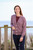 Cashmere 4 Ply Collar Cardigan Size M Port/Marble
