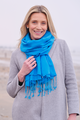 Classic Cashmere Pashmina Wrap in Caribbean