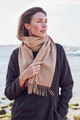 Unisex Cashmere Scarf in Camel