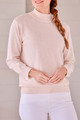 Gina Cashmere Turtle Neck Sweater in Petticoat Pink