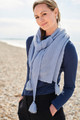 Cashmere 8 Ply Triangle Shawl Summer Sky