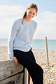 Cashmere 12 Ply Rib Crew Size M