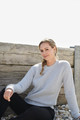 Cashmere 12 Ply Rib Crew Size M