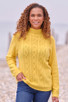 Julia 6 Ply High Neck Cable Cashmere Sweater