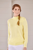 Gina Turtle Neck Cashmere Sweater in Lemonade