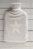 Pure Cashmere Hot Water Bottle Cover in Marble Star