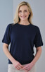 Marie Short Sleeved Cashmere Sweater in Dark Navy