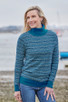 Kate Cashmere Fairisle Roll Collar in Everglade