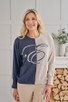 Monogram Personalised Cashmere Crew Neck heritage & marble with the letter E