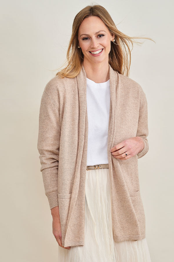 Lydia Cashmere Drape Cardigan